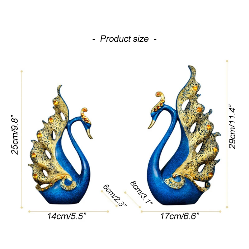 European Elegant Couple Swan Figurines Resin Crafts Home Decoration Swan Miniature Wine Cabinet Display Furnishing Wedding Gifts
European Elegant Couple Swan Figurines Resin Crafts Home Decoration Swan Miniature Wine Cabinet Display Furnishing Wedding Gifts