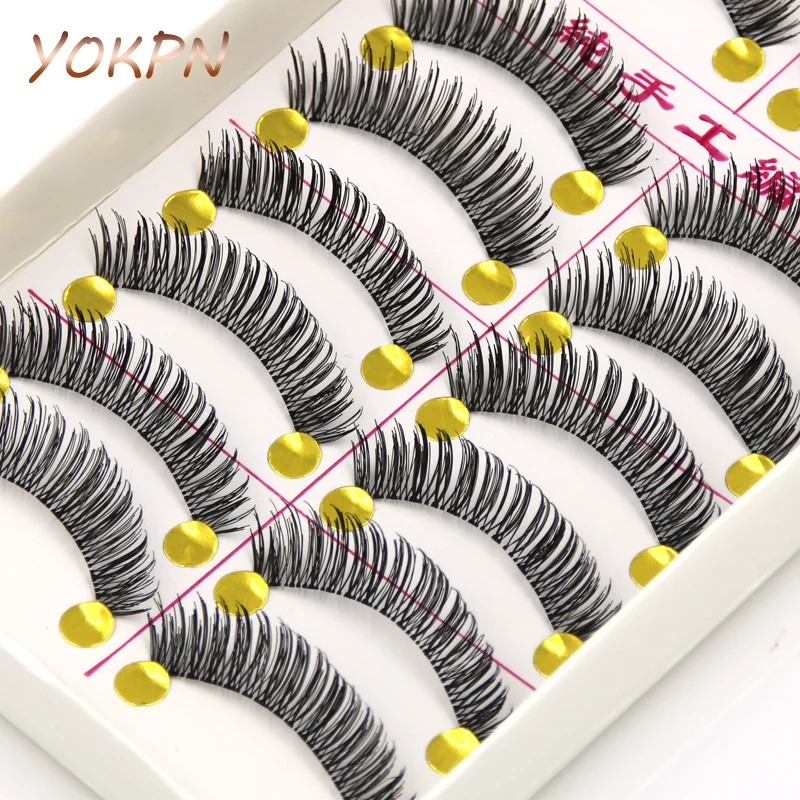 YOKPN Natural Handmade False Eyelashes Transparent Stems Thick Eyelashes Makeup Tools Naturally Thick Cross False Eyelashes E-7
YOKPN Natural Handmade False Eyelashes Transparent Stems Thick Eyelashes Makeup Tools Naturally Thick Cross False Eyelashes E-7