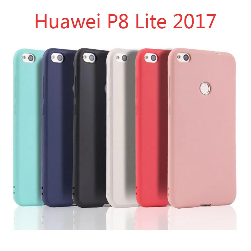 Силиконовый чехол для Huawei P8lite 2017 мягкий ТПУ huawei P8 lite 5 0 дюйма матовая однотонная