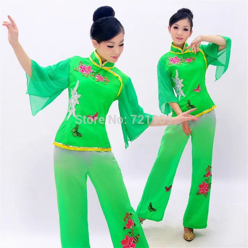 Free shipping Women Square Dance Yang ge Ancient Chinese National Costume Yanggo Ladies Traditional Chinese Folk Dance green
Free shipping Women Square Dance Yang ge Ancient Chinese National Costume Yanggo Ladies Traditional Chinese Folk Dance green