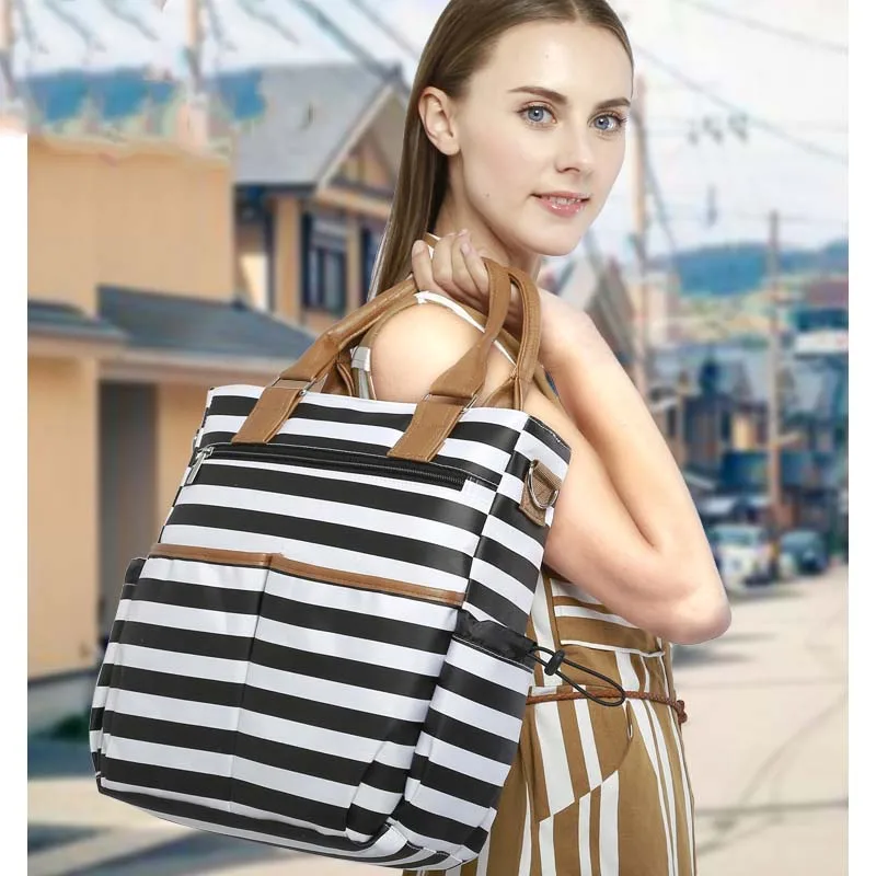 New striped Mummy bag fashion multi-function diagonal bag large capacity mother mother and baby bag out pregnant women bag handb
New striped Mummy bag fashion multi-function diagonal bag large capacity mother mother and baby bag out pregnant women bag handb