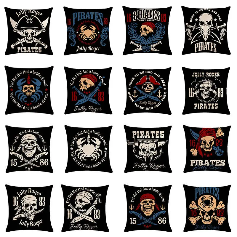 Pirate Cushion Covers Skull Pattern Printing Car Seat Home Sofa Pillowcase Decoration Death 45*45cm Throw Pillow Cover
Pirate Cushion Covers Skull Pattern Printing Car Seat Home Sofa Pillowcase Decoration Death 45*45cm Throw Pillow Cover
