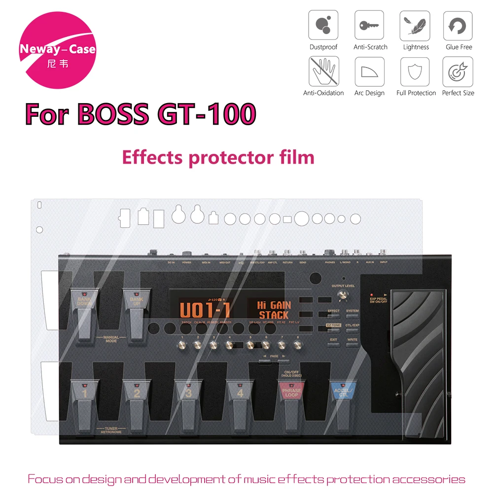 Neway-Case Guitar Effect Protector Film for BOSS GT-100 Electric Guitar Effects Pedal Accessories
Neway-Case Guitar Effect Protector Film for BOSS GT-100 Electric Guitar Effects Pedal Accessories