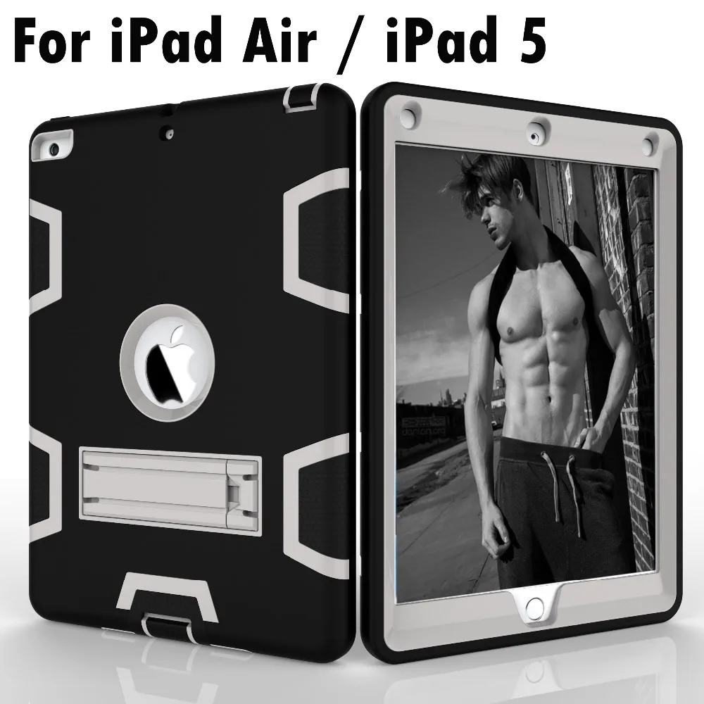 Для Apple iPad Air планшетов бронированный противоударный гибридный защитный чехол с
