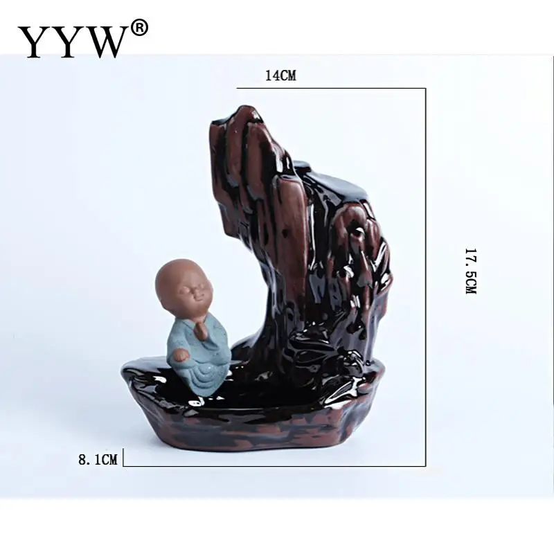 Cute Monk Incense Burner Backflow Incense Cones Holder Waterfall Aroma White Smoke Burner Censer Ceramic Rockery Home Decor
Cute Monk Incense Burner Backflow Incense Cones Holder Waterfall Aroma White Smoke Burner Censer Ceramic Rockery Home Decor