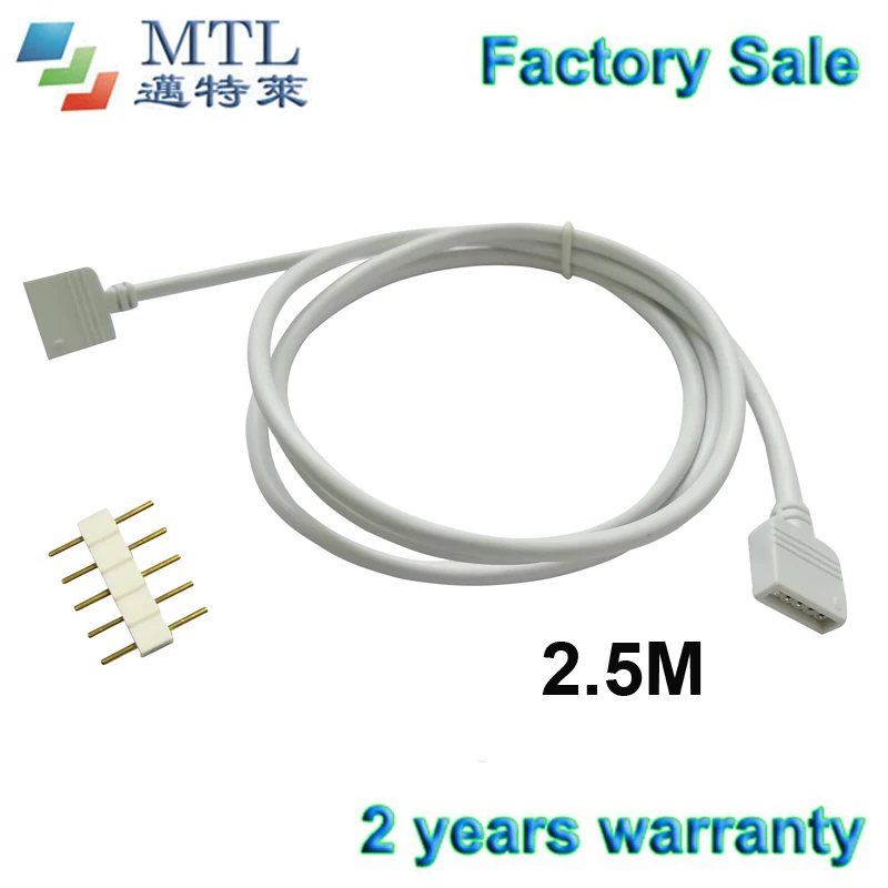 RGBW extension cable wire 2.5m long, 20 pcs/lot, 5 pin header connector female, for RGBW LED strip 10mm PCB, factory wholesale
RGBW extension cable wire 2.5m long, 20 pcs/lot, 5 pin header connector female, for RGBW LED strip 10mm PCB, factory wholesale