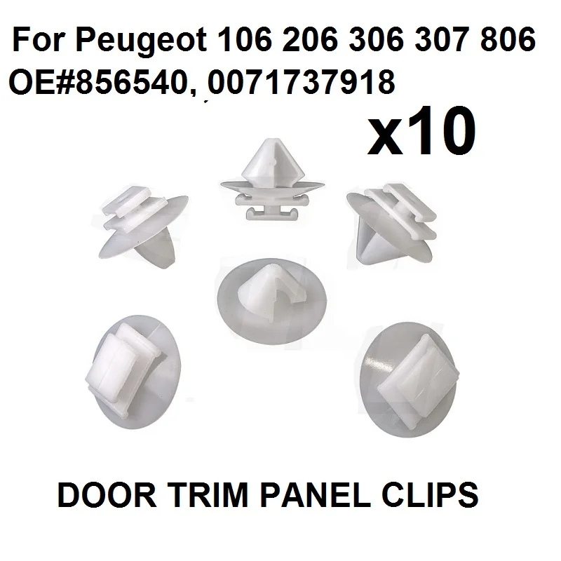 x10 For Peugeot 106 206 306 307 806 Exterior Door Side Moulding Bumpstrip Trim Clips, oe#856540, 0071737918 New
x10 For Peugeot 106 206 306 307 806 Exterior Door Side Moulding Bumpstrip Trim Clips, oe#856540, 0071737918 New