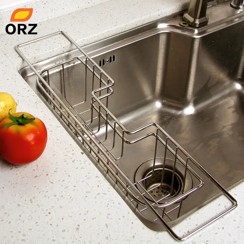 ORZ Kitchen Organizer Dish Drainer Supplies Stainless Steel Sponge Holder Dish Drying Rack Storage Baskets Kitchen Accessories
ORZ Kitchen Organizer Dish Drainer Supplies Stainless Steel Sponge Holder Dish Drying Rack Storage Baskets Kitchen Accessories