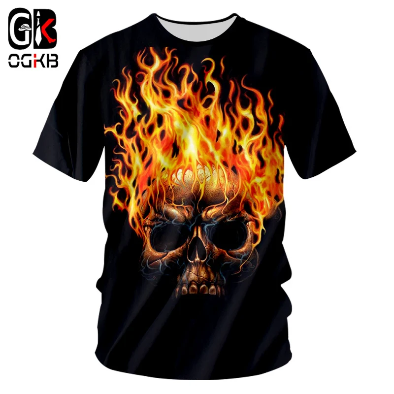 OGKB T-shirt Adult Hot O-neck 3D Tee Shirt Printing Flame Skull Casual Plus Size 5XL 6XL Habiliment Men Spring T Shirts
OGKB T-shirt Adult Hot O-neck 3D Tee Shirt Printing Flame Skull Casual Plus Size 5XL 6XL Habiliment Men Spring T Shirts