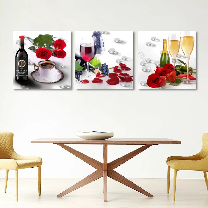 Modern Restaurant Decor Champagne Wine Posters and Prints Red Rose Flower Picture Hd Print On Canvas Kitchen Wall Art Painting
Modern Restaurant Decor Champagne Wine Posters and Prints Red Rose Flower Picture Hd Print On Canvas Kitchen Wall Art Painting