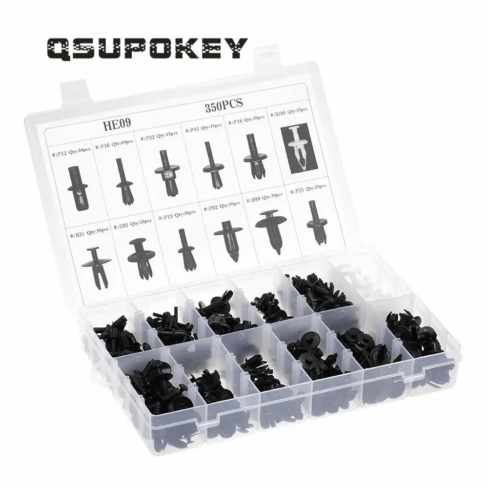 QSUPOKEY 350Pcs Auto Car Plastic Push Pin Rivet Fasteners Trim Moulding Clip Screwdriver Panel Clip Set
QSUPOKEY 350Pcs Auto Car Plastic Push Pin Rivet Fasteners Trim Moulding Clip Screwdriver Panel Clip Set