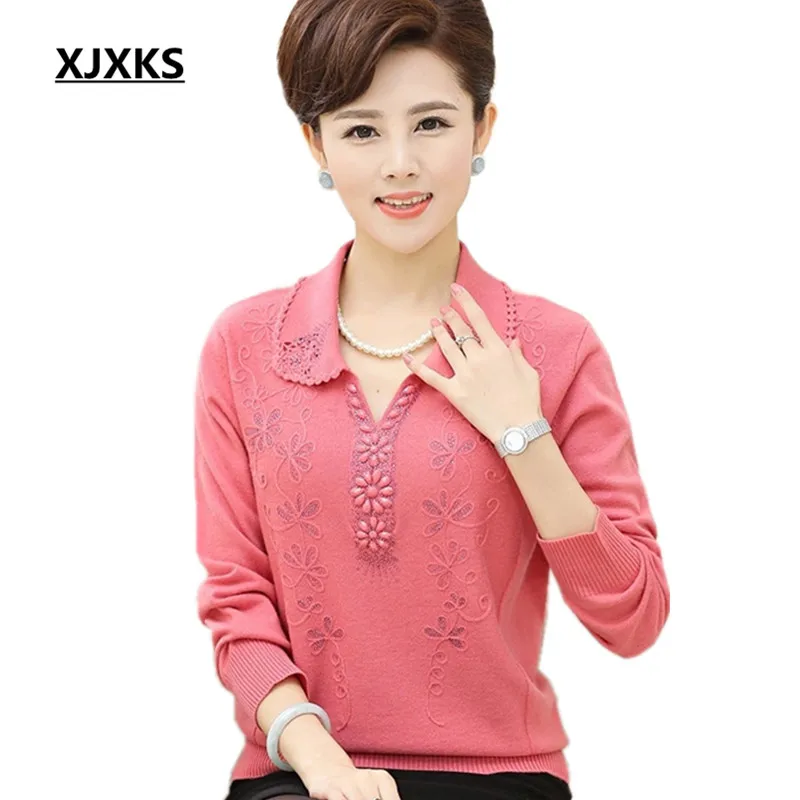 XJXKS Mother Sweater New Women's Autumn Long Sleeve Sweater Pull Femme Plus Size S-4xl Women Cashmere Pullover
XJXKS Mother Sweater New Women's Autumn Long Sleeve Sweater Pull Femme Plus Size S-4xl Women Cashmere Pullover