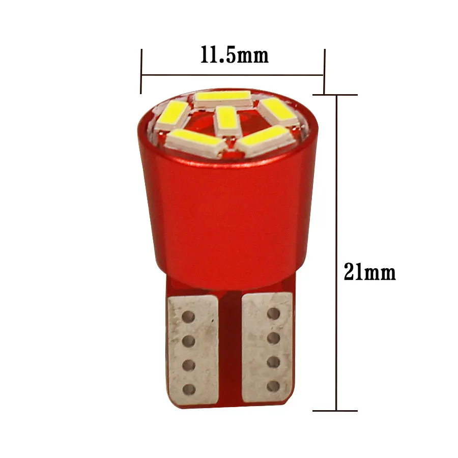 HYZHAUTO 10 шт супер яркие T10 Светодиодные Автомобильные фары W5W 194 6SMD 4014 без ошибок