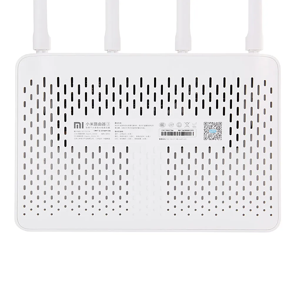 Английская версия Xiaomi Mi Wi Fi Маршрутизатор 3 Smart 802.11ac b/g/n Dual г Band 2 4 г/5 1167 Мбит/с