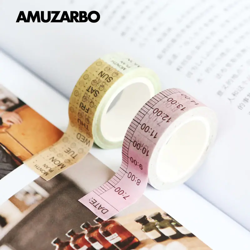 15mm*7M Calendar 24hours Timeline Weekly Plan Washi Masking Tape Stickers for Decorative Paper Writable Adhesive School Supplie
15mm*7M Calendar 24hours Timeline Weekly Plan Washi Masking Tape Stickers for Decorative Paper Writable Adhesive School Supplie