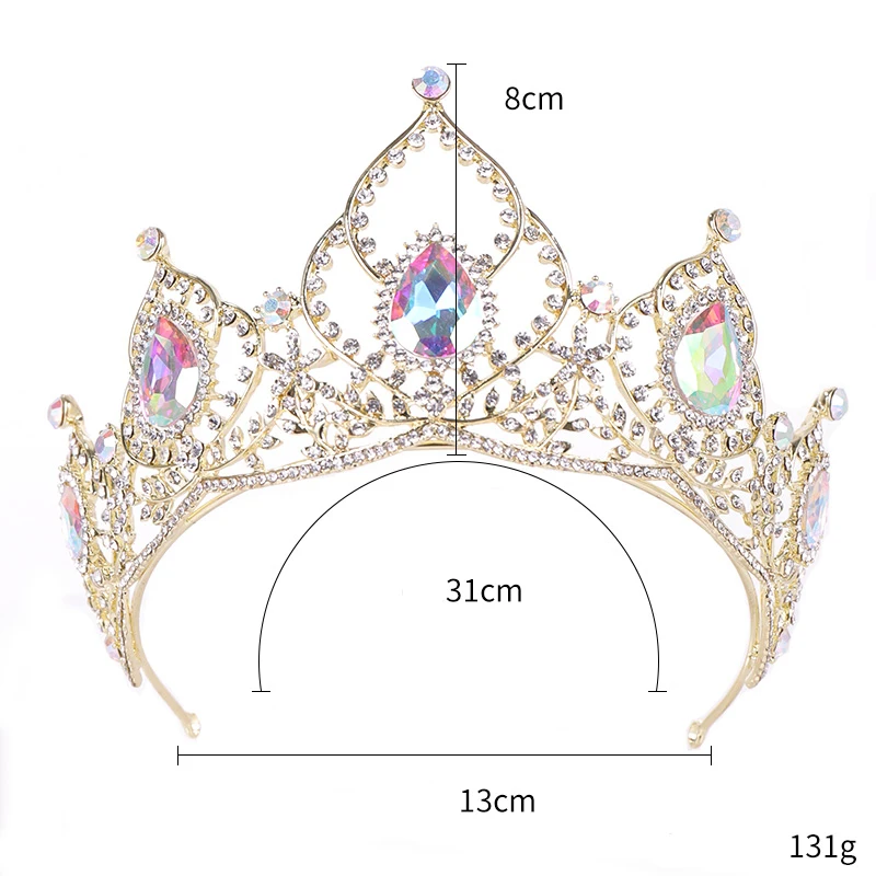 Colorful Crystal Tiara Crown For Bride Queen Diadem Baroque Crystal Crown Wedding Head Ornaments Bride's Tiaras Head Pieces
Colorful Crystal Tiara Crown For Bride Queen Diadem Baroque Crystal Crown Wedding Head Ornaments Bride's Tiaras Head Pieces