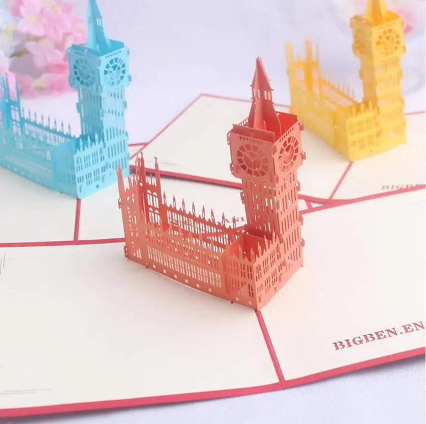 10pcs 3D Creative Big Ben Handmade Kirigami Origami Wedding Party Invitation Cards Greeding Birthday Card Postcard
10pcs 3D Creative Big Ben Handmade Kirigami Origami Wedding Party Invitation Cards Greeding Birthday Card Postcard