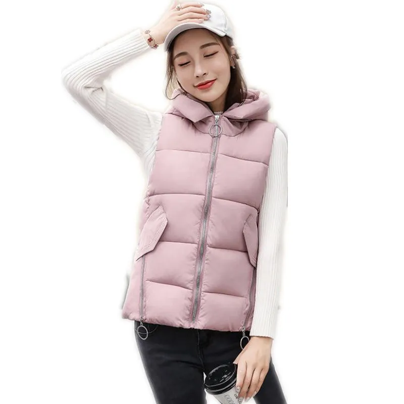 4 Colors New Autumn Winter Women Short Vest 2018 Down Cotton Short Vest Hooded Sleeveless Slim Outerwear Casual Vest Female Q681
4 Colors New Autumn Winter Women Short Vest 2018 Down Cotton Short Vest Hooded Sleeveless Slim Outerwear Casual Vest Female Q681