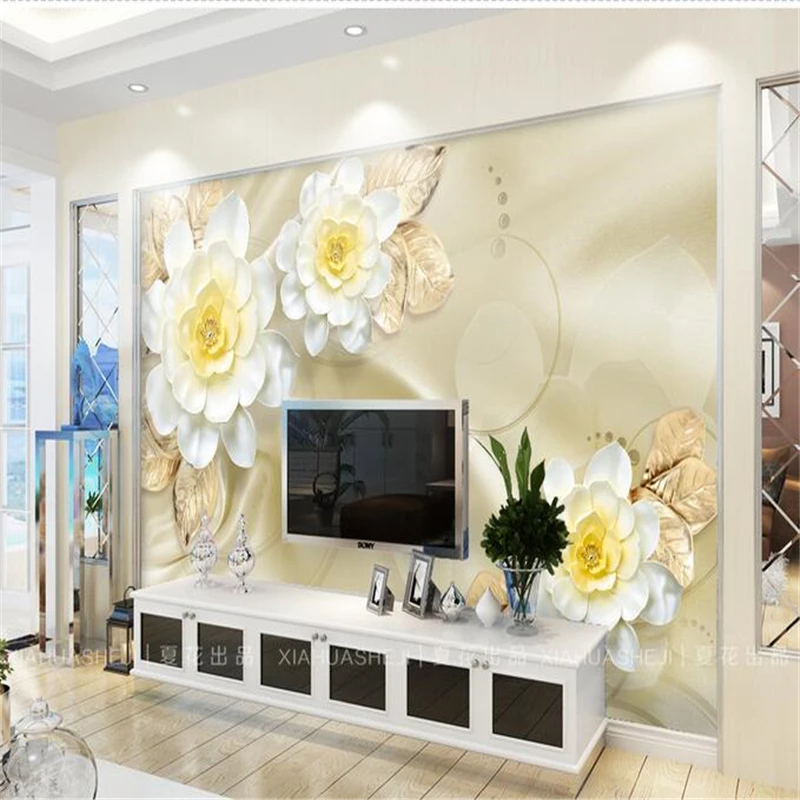 beibehang White flowers silk modern art non-woven paper papel de parede 3d TV contracted large mural wall papers home decor
beibehang White flowers silk modern art non-woven paper papel de parede 3d TV contracted large mural wall papers home decor