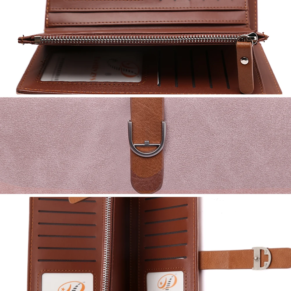 2018 Vintage Women's Wallet Leather Female Purses Brand Designer Zipper Coin Purse Long Wallets Card Holder Clutch For Girls Sac | Багаж и