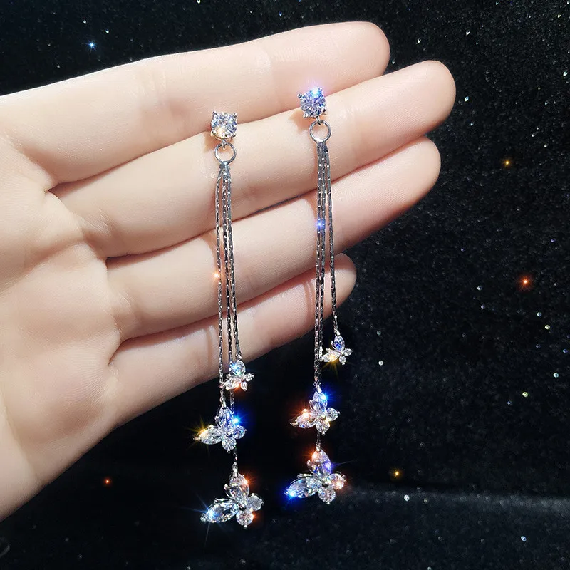 FYUAN Shiny Three Butterfly Crystal Drop Earring for Women Bijoux Long Tassel Dangle Earrings Statement Earrings Jewelry Gifts
FYUAN Shiny Three Butterfly Crystal Drop Earring for Women Bijoux Long Tassel Dangle Earrings Statement Earrings Jewelry Gifts