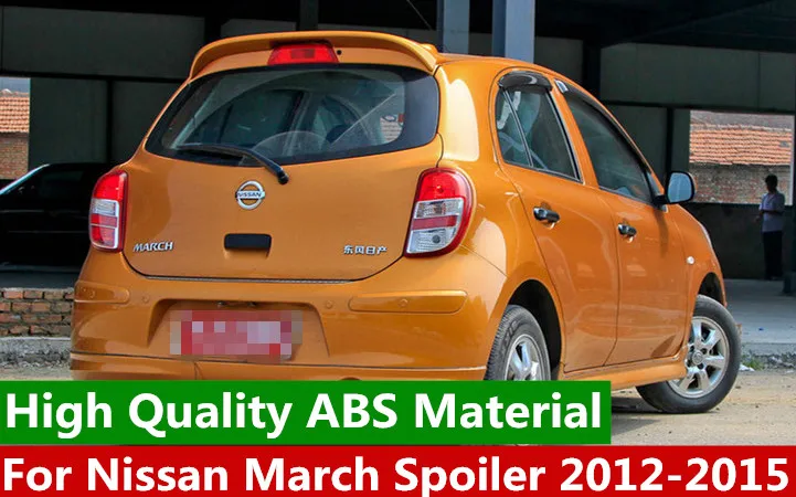 Спойлер для Nissan March высококачественный задний спойлер из АБС материала 2012