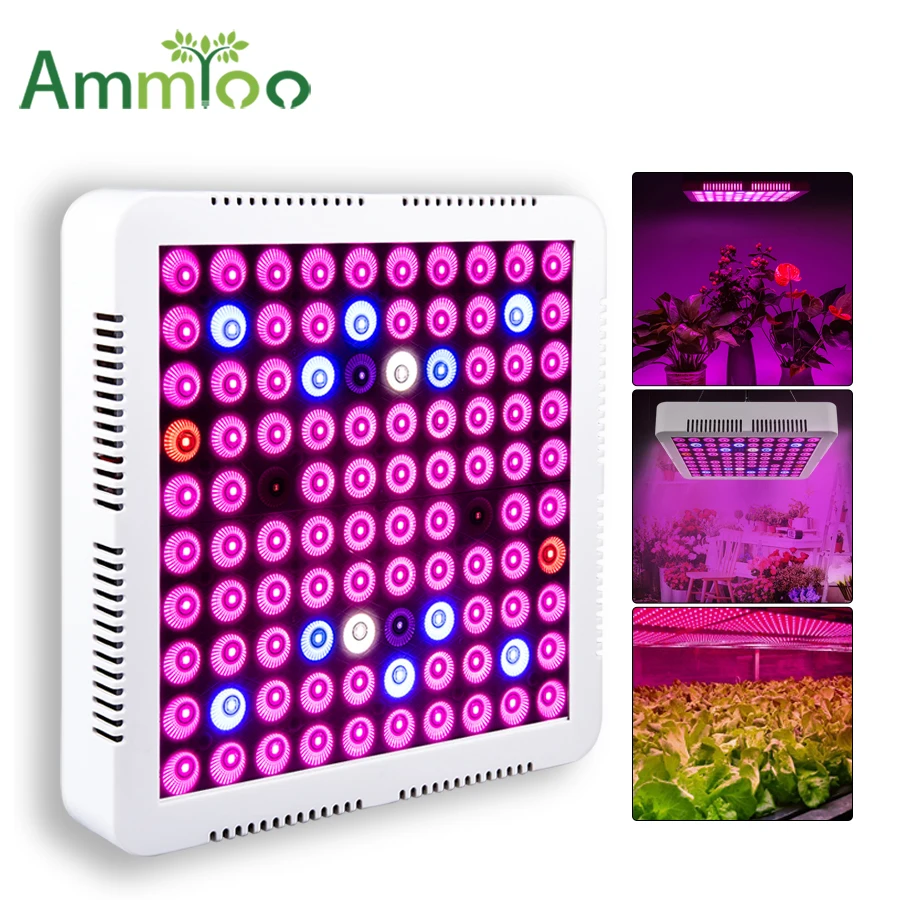 AmmToo 300W LED Grow Light Panel Full Spectrum LED Plant Grow Lamps For Plant Flower Veg Hydroponics System Grow/Bloom Tent/Box
AmmToo 300W LED Grow Light Panel Full Spectrum LED Plant Grow Lamps For Plant Flower Veg Hydroponics System Grow/Bloom Tent/Box