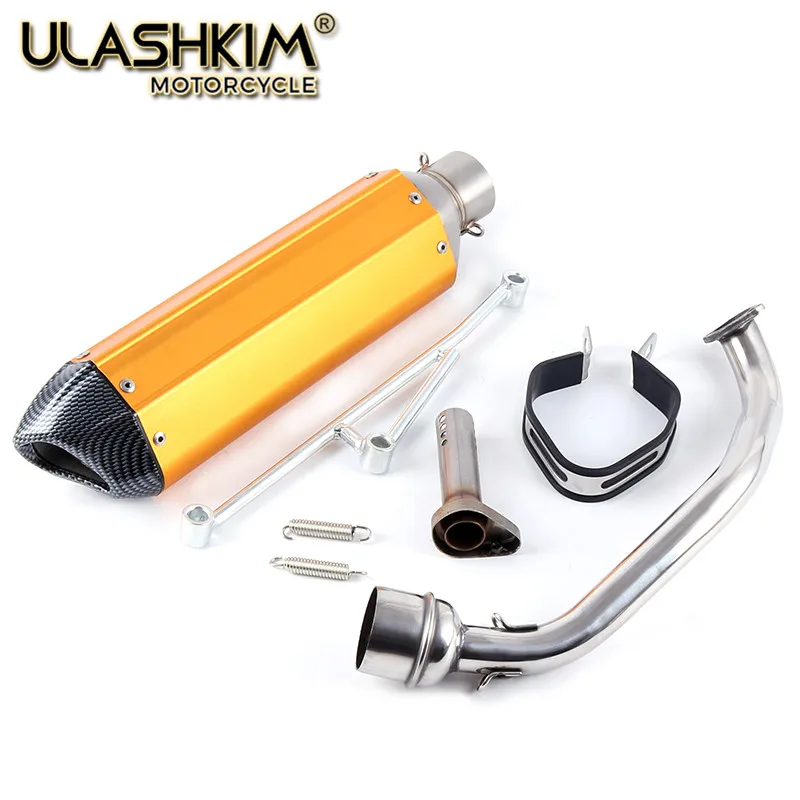 Scooter Exhaust Muffler Escape Full system Slip On Contact Pipe DB-Killer For 4 stroke GY6 125 150 125cc 152QMI 157QMJ | Автомобили и