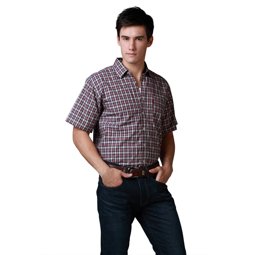 Shirt Men Shirt Brand Casual Shirt Plus Chest Basic Short Sleeve 100%Cotton Plaid Shirt Best Quality Size S M L4Colors
Shirt Men Shirt Brand Casual Shirt Plus Chest Basic Short Sleeve 100%Cotton Plaid Shirt Best Quality Size S M L4Colors