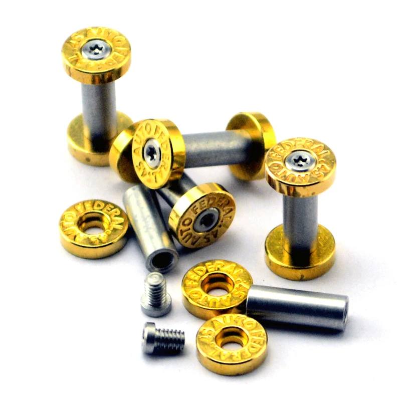 2Pieces M2.5 Fastening screw rivet for DIY Straight pocket knife tools handle Fastening nut Brass + 416 stainless steel
2Pieces M2.5 Fastening screw rivet for DIY Straight pocket knife tools handle Fastening nut Brass + 416 stainless steel