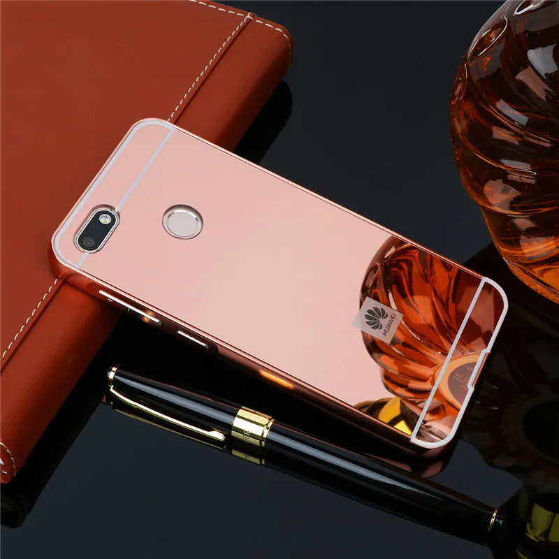 Чехол с металлической рамкой и зеркальной задней крышкой для Huawei Nova Lite 2017 Φ SLA L22