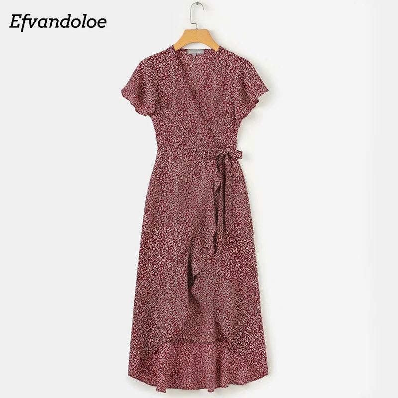Женское летнее платье Efvandoloe, макси, красное пляжное длинное платье в стиле бохо, с оборками и принтом, 2019
Женское летнее платье Efvandoloe, макси, красное пляжное длинное платье в стиле бохо, с оборками и принтом, 2019