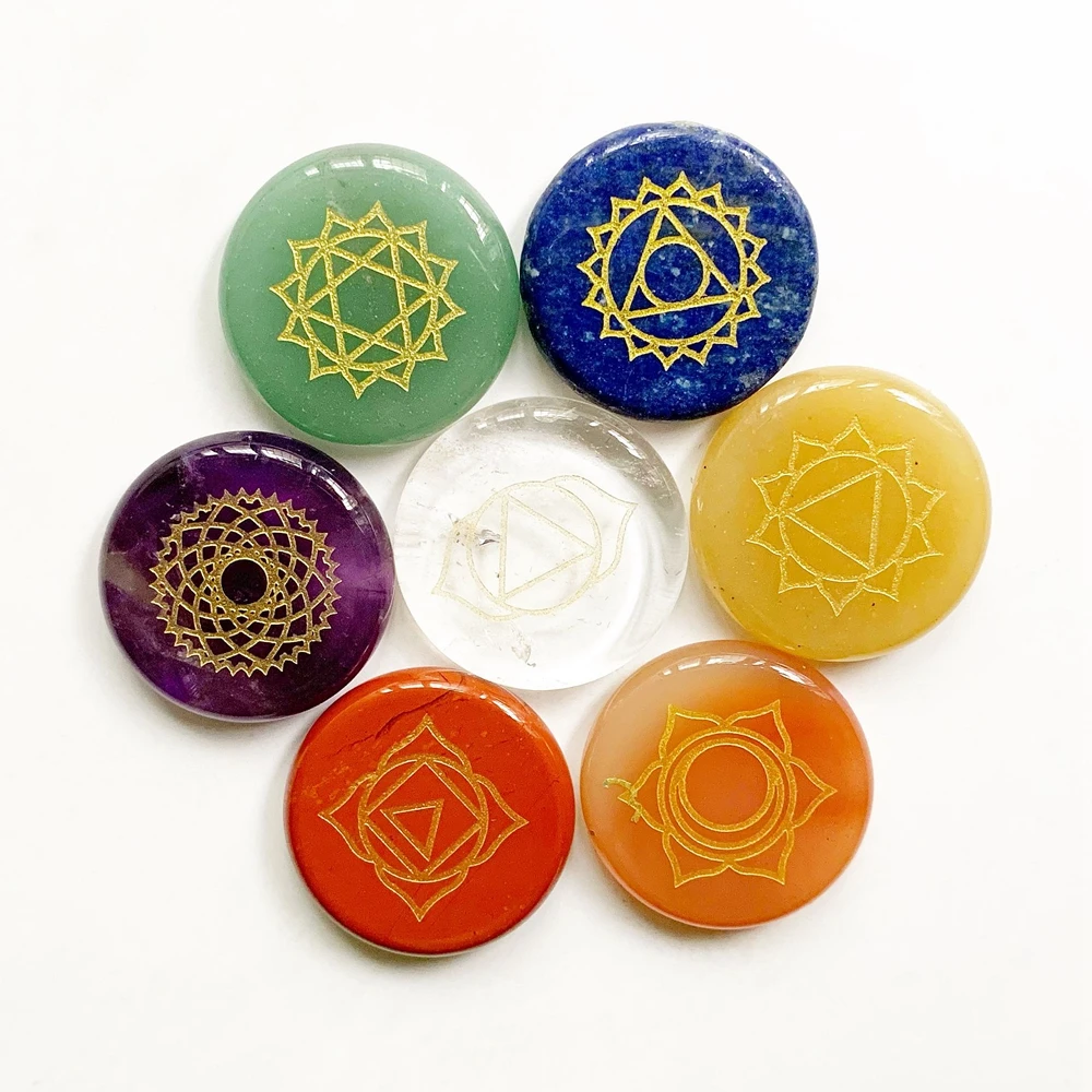 7 Chakra Stones Set Polished Palm Stones Natural Crystals Healing Chakra Set Spiritual Meditation Energy Balance Stone Round 25m
7 Chakra Stones Set Polished Palm Stones Natural Crystals Healing Chakra Set Spiritual Meditation Energy Balance Stone Round 25m