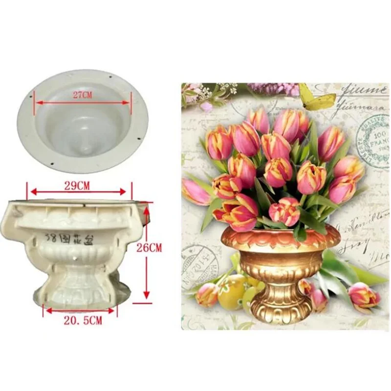ABS Steel Durable Home Garden Flower Pot Bonsai DIY Landscape Design Mold Roman Column Shape Concrete Flowerpot Vase Maker Mold
ABS Steel Durable Home Garden Flower Pot Bonsai DIY Landscape Design Mold Roman Column Shape Concrete Flowerpot Vase Maker Mold
