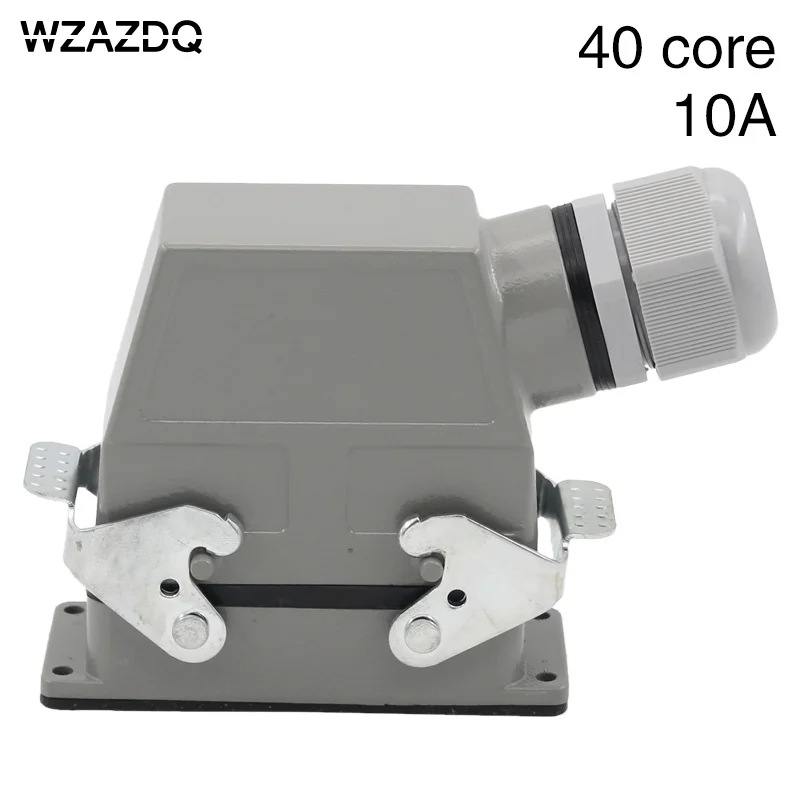 

40 core heavy duty connector rectangular h16b-hd-040 industrial waterproof aviation plug socket male bus cold pressure 10A