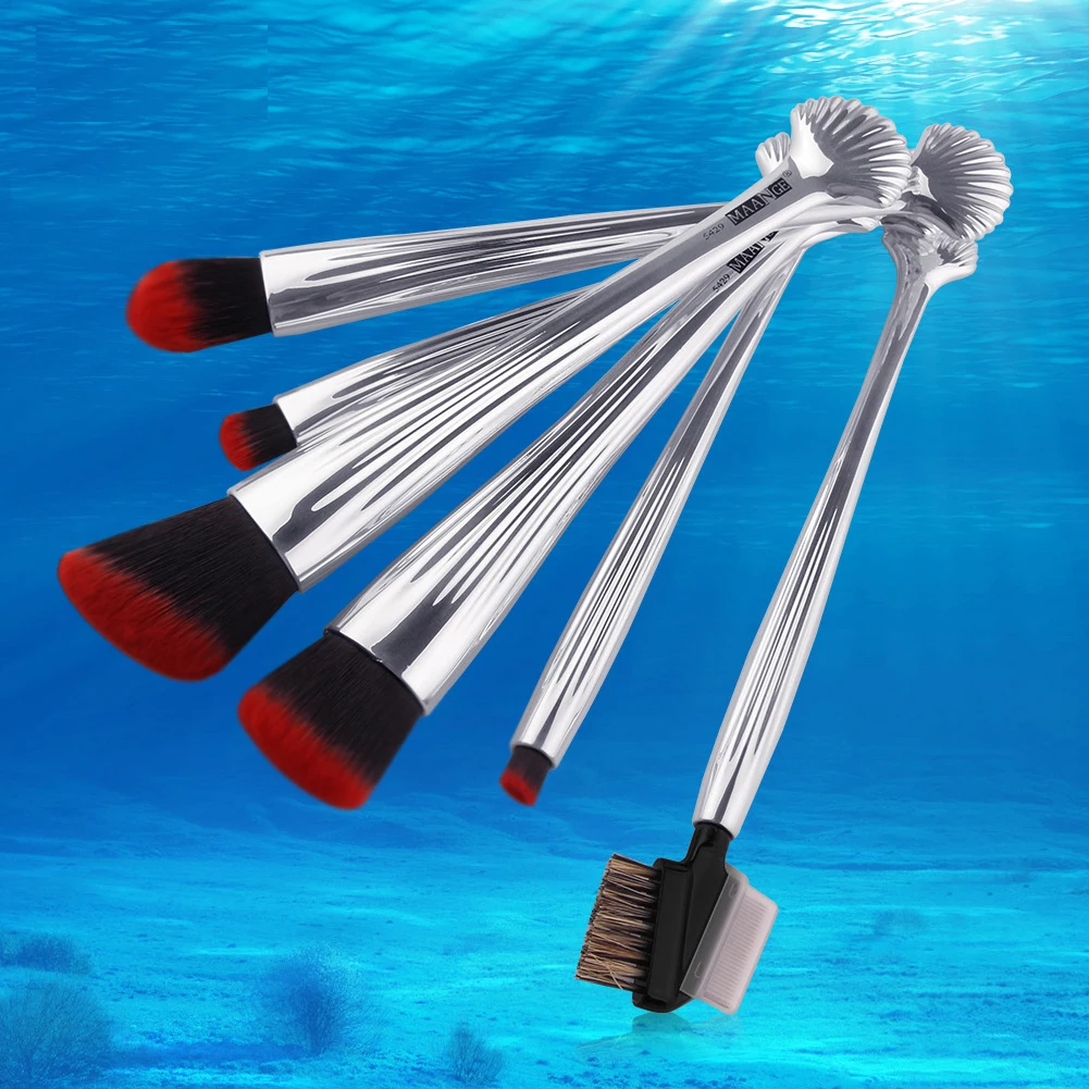 6PCS Silver Shell Makeup Brushes Beauty Tools Leather Case Eye Shadow Blending Eyeliner Eyelash Eyebrow Brushes Make Up Cosmetic
6PCS Silver Shell Makeup Brushes Beauty Tools Leather Case Eye Shadow Blending Eyeliner Eyelash Eyebrow Brushes Make Up Cosmetic