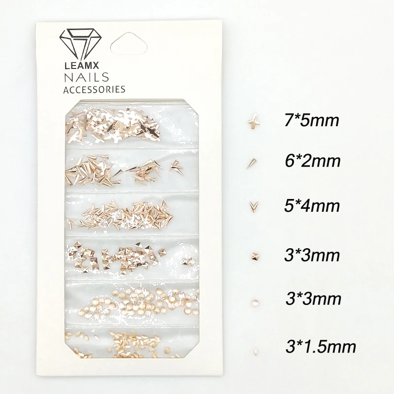 LEAMX Mixed Nail Rivets Rose Gold Nails Art Decoration 2019 New 3D Nail Accessories Rivet DIY Charms For Manicure Supplier L389
LEAMX Mixed Nail Rivets Rose Gold Nails Art Decoration 2019 New 3D Nail Accessories Rivet DIY Charms For Manicure Supplier L389