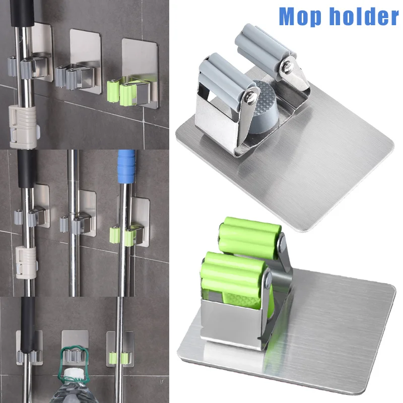 304 Stainless Steel Mop Broom Holder Self Adhesive Wall Mounted Storage Organizer 2019ing
304 Stainless Steel Mop Broom Holder Self Adhesive Wall Mounted Storage Organizer 2019ing
