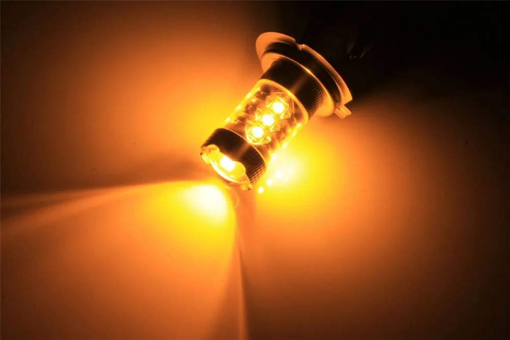 2pcs No Resistor Need Amber Yellow 16 Cree Chips 7440 W21W T20 LED Bulbs For Front or Rear Turn Signal Lights (No Hyper Flash)
2pcs No Resistor Need Amber Yellow 16 Cree Chips 7440 W21W T20 LED Bulbs For Front or Rear Turn Signal Lights (No Hyper Flash)