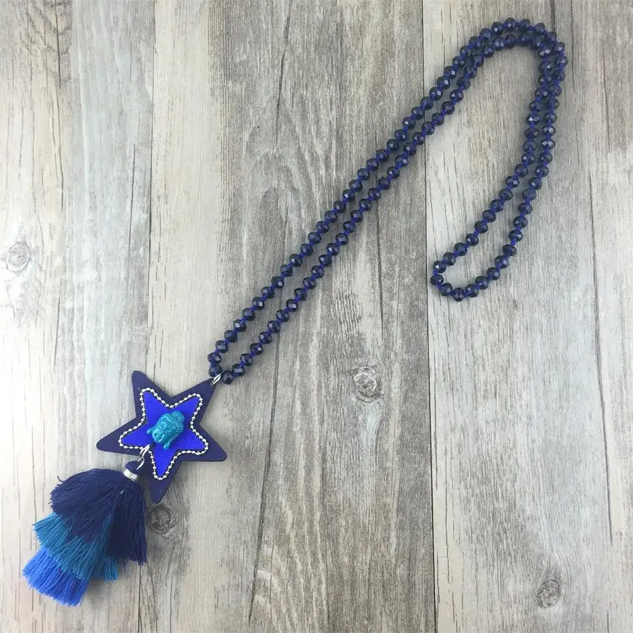 Women Statement Necklaces Glass Bead String Long Necklace Female Star Flannel Resin Buddha Tassel Pendant Necklace
Women Statement Necklaces Glass Bead String Long Necklace Female Star Flannel Resin Buddha Tassel Pendant Necklace