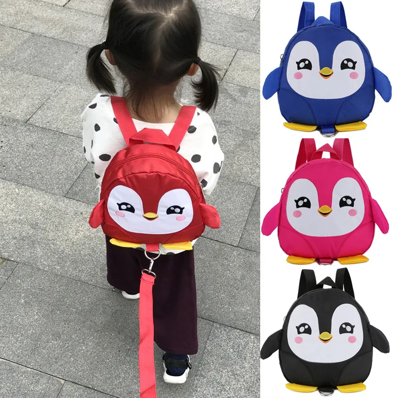 Фото Рюкзаки с мультипликационным пингвином для маленьких детей школьные ранцы