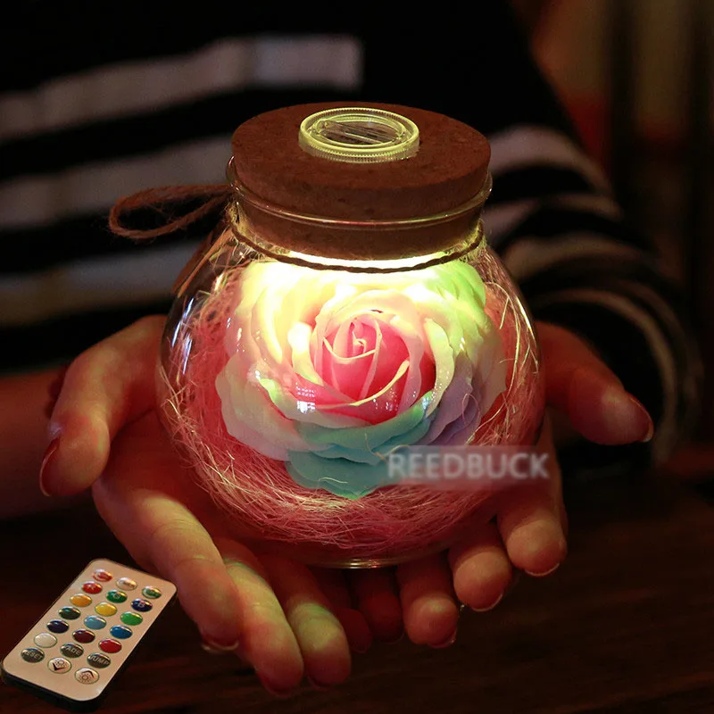 LED RGB Dimmer Lamp Bulb Rose Flower Bottle Light Creative Romantic Holiday Valentine's Day Gift Drop Shipping 16 Colors Remote
LED RGB Dimmer Lamp Bulb Rose Flower Bottle Light Creative Romantic Holiday Valentine's Day Gift Drop Shipping 16 Colors Remote