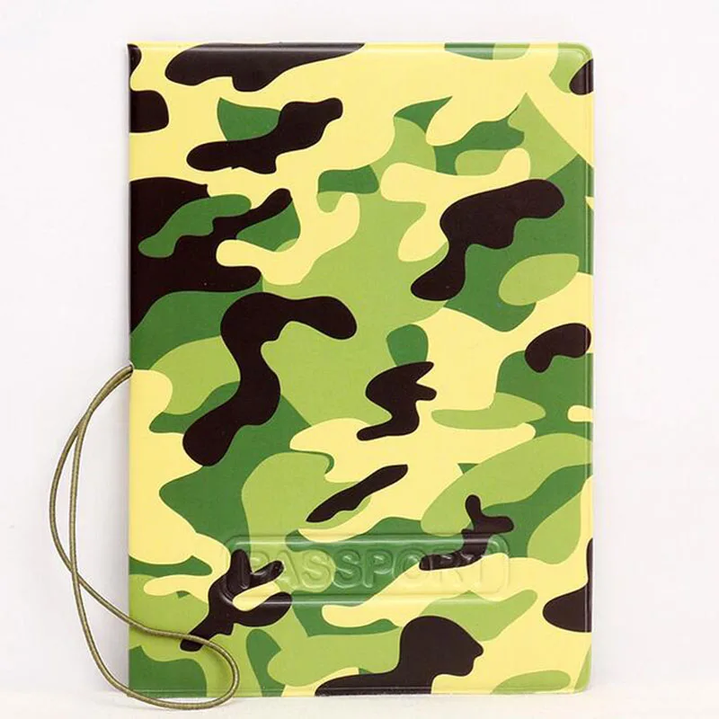 Модная армейская зеленая камуфляжная Обложка для паспорта сумка удостоверения
