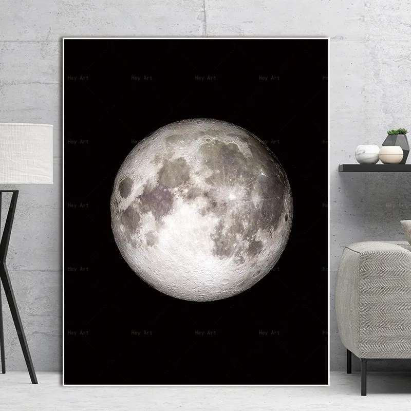 Frameless Printing Wall art Picture posters and prints moon landscape Canvas Painting artwork for Living room 
Frameless Printing Wall art Picture posters and prints moon landscape Canvas Painting artwork for Living room