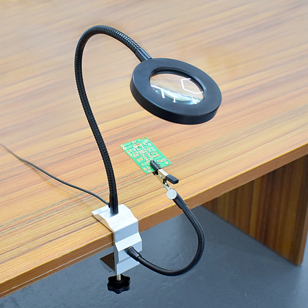 NEWACALOX USB 3X Magnifying Glass Table Lamp Soldering Iron Holder Bench Vise Table Clamp Soldering Third Hand Helping Hand Tool
NEWACALOX USB 3X Magnifying Glass Table Lamp Soldering Iron Holder Bench Vise Table Clamp Soldering Third Hand Helping Hand Tool