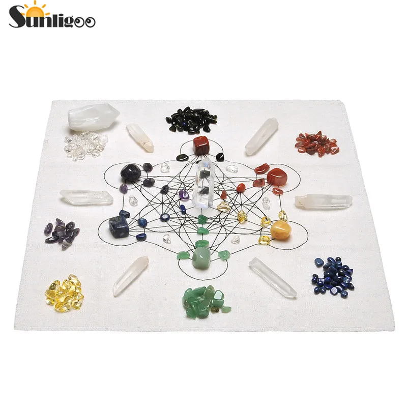 Sunligoo Chakra Crystal Healing Grids Kit Grids Altar Cloth 7 Chakra Assorted Chips Balancing Stones Clear Quartz Tumbled Stone
Sunligoo Chakra Crystal Healing Grids Kit Grids Altar Cloth 7 Chakra Assorted Chips Balancing Stones Clear Quartz Tumbled Stone