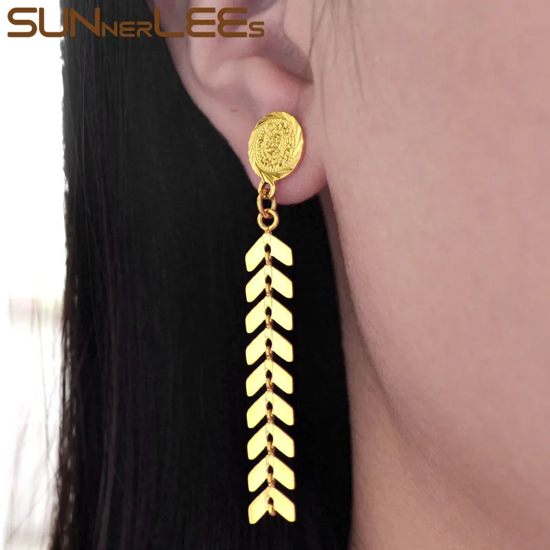 SUNNERLEES Fashion Jewelry Women Girls Gold-Color Drop Earrings Leaves Dangles E25 Y
SUNNERLEES Fashion Jewelry Women Girls Gold-Color Drop Earrings Leaves Dangles E25 Y