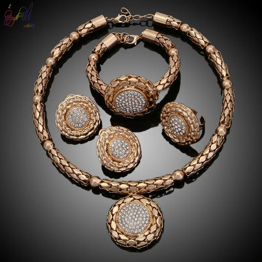 YULAILI колье ожерелье уникальная подвеска золотой цвет Африканский набор
