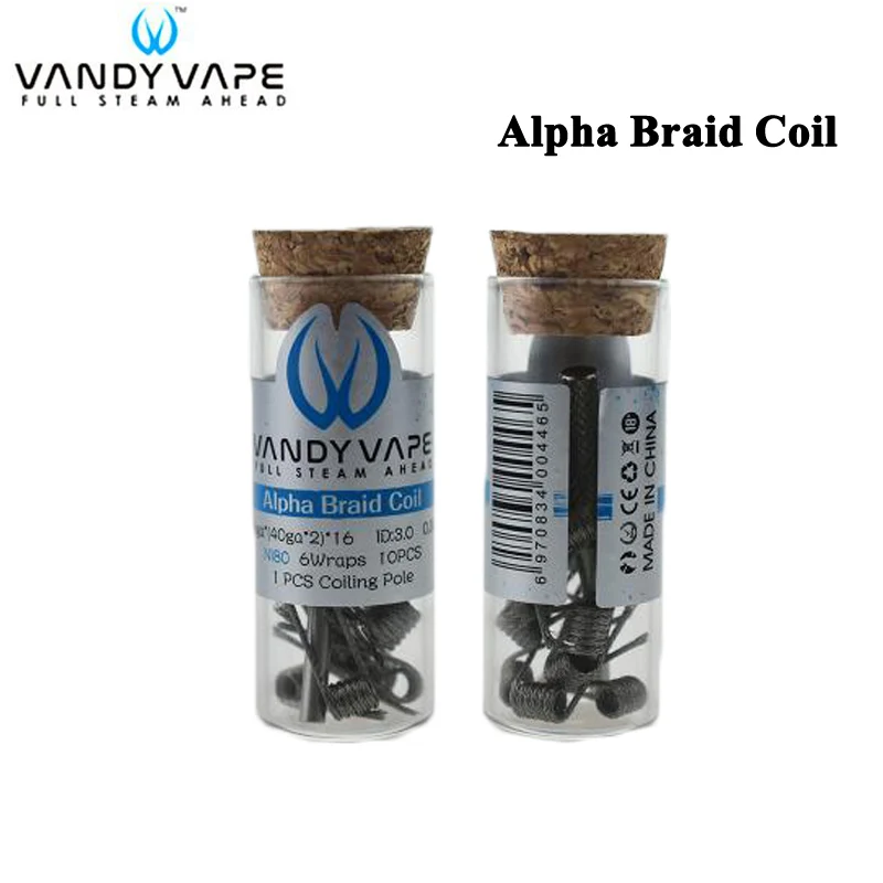 10 шт./лот Оригинальные койлы Vandy Vape Alpha Braid 26gax(40gax2)x16 0.3 ом для электронной сигареты Vandyvape RTA RBA RDA RDTA Tank DIY.