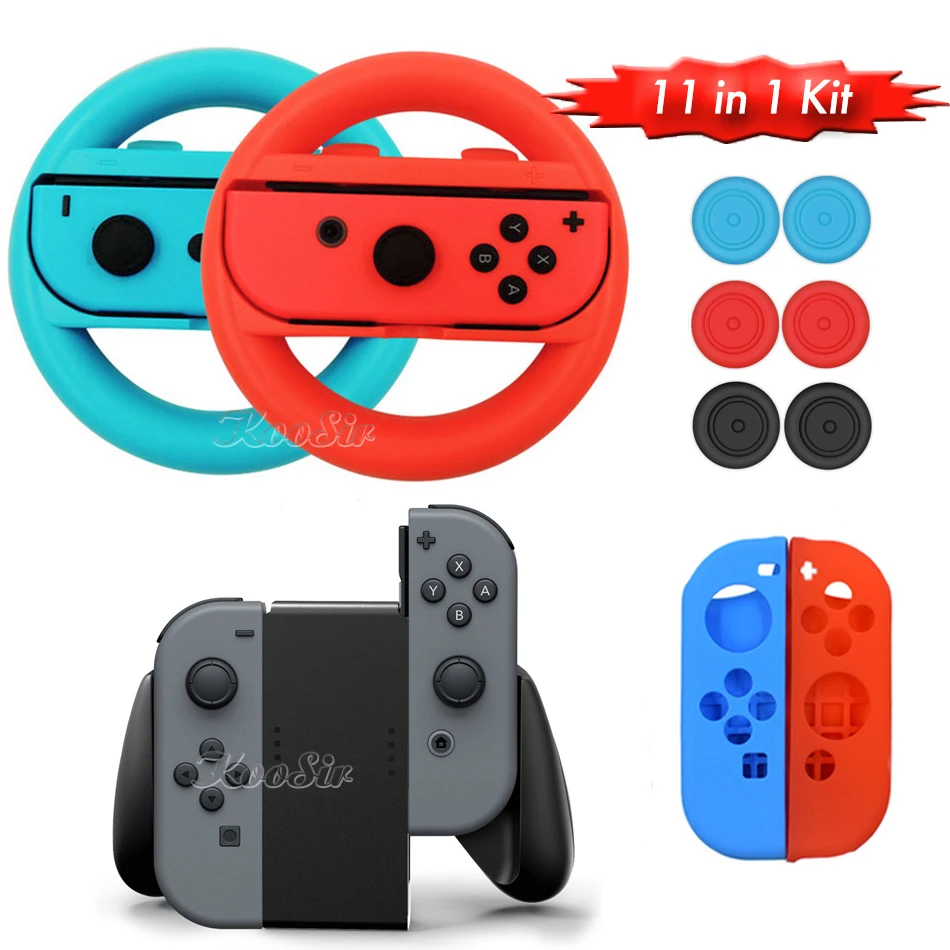 Nintendo s Switch JoyCon ручки подставка держатель для гоночного колеса кронштейн +